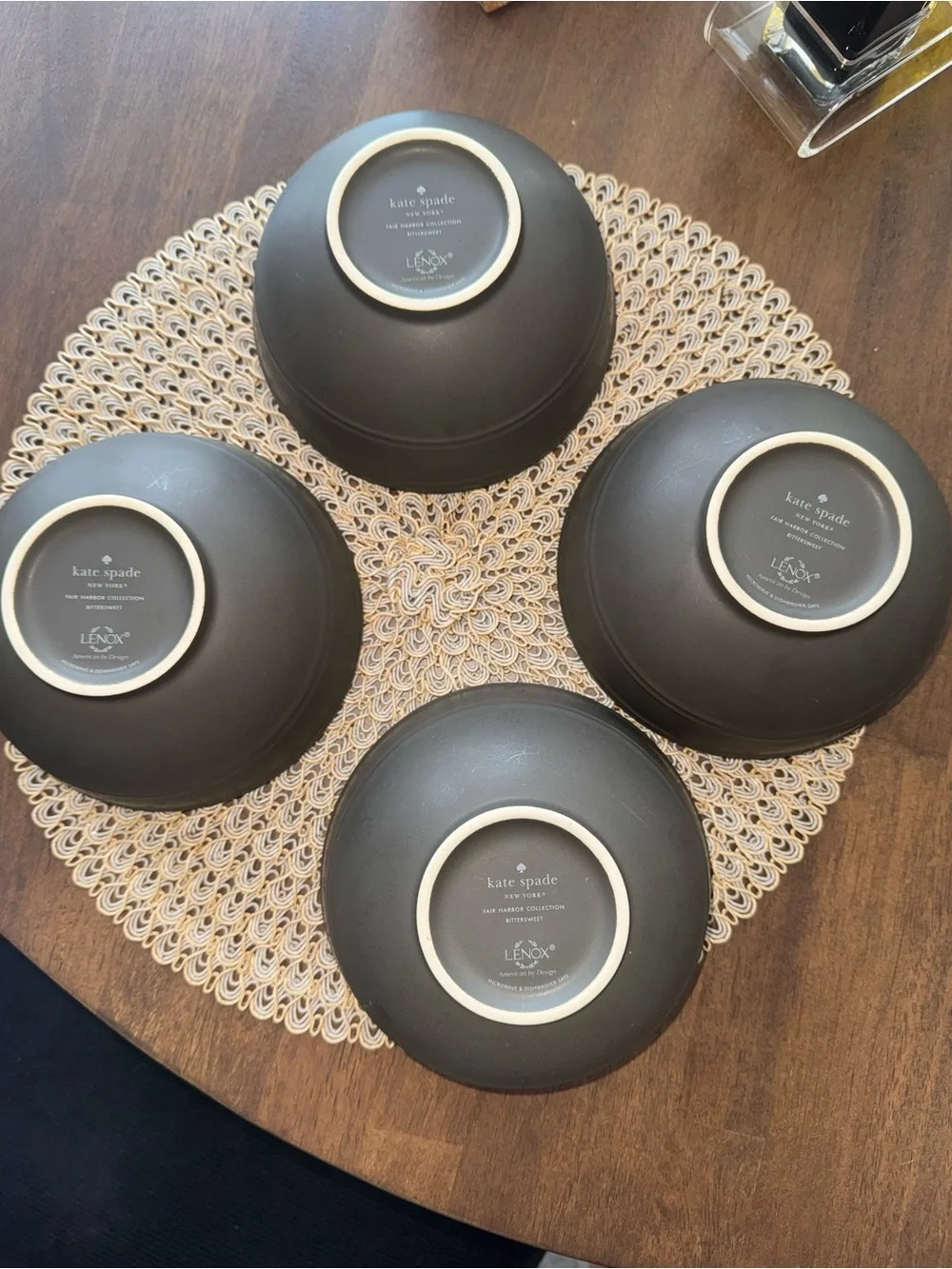 Lenox Kate Spade Fair Harbor Collection Bittersweet Serving Bowls Set of 4